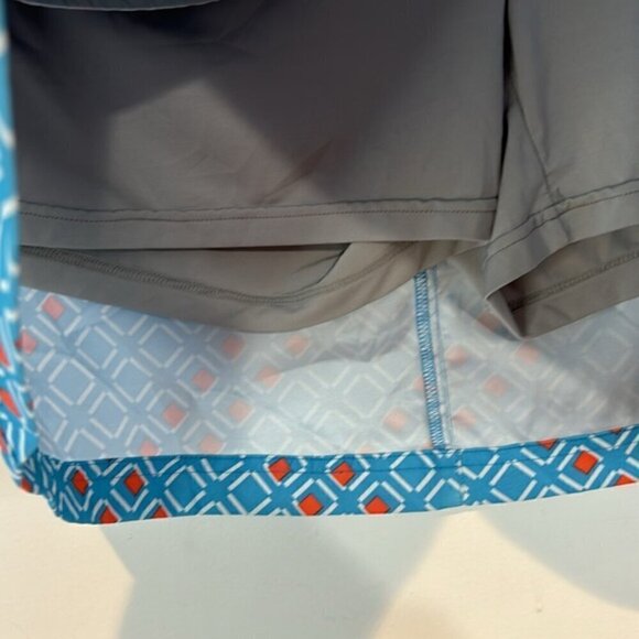 Womens NVO by Lanctot Golf Skort Geometric blue/orange Pockets Stretch size 8 - Picture 5 of 7